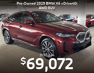 CERTIFIED PRE-OWNED 2025 BMW X6 xDrive40i AWD SUV offer