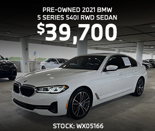 Pre-Owned 2021 BMW 5 Series 540i RWD Sedan