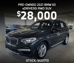 Pre-Owned 2021 BMW X3 sDrive30i RWD SUV