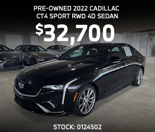 Pre-Owned 2022 Cadillac CT4 Sport RWD 4D Sedan