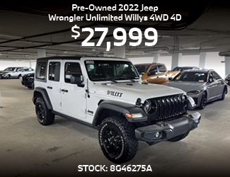 PRE-OWNED 2022 Jeep Wrangler Unlimited Willys 4WD 4D offer