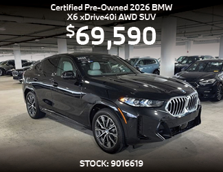 Certified Pre-Owned 	2026 BMW 	X6 xDrive40i AWD SUV offer