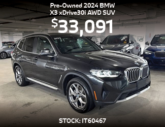 PRE-OWNED Pre-Owned	2024	BMW 	X3 xDrive30i 	AWD SUV offer