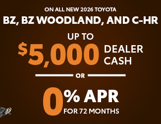 2026 Toyota BZ, BZ Woodland, And C-HR offer