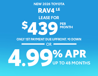 2026 Toyota RAV4 LE offer