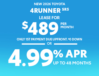 2026 Toyota 4Runner SR5 offer