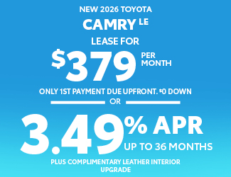 2026 Toyota Camry LE offer