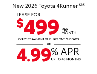 2026 Toyota 4Runner SR5 4x4 offer