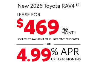 2026 Toyota RAV4 LE offer
