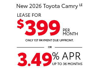 2026 Toyota Camry LE offer