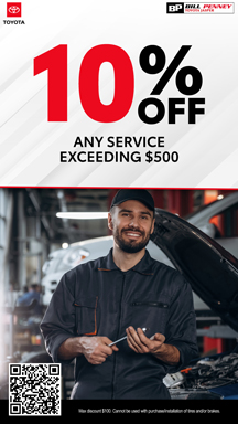 10 precent off any service exceeding $500 special