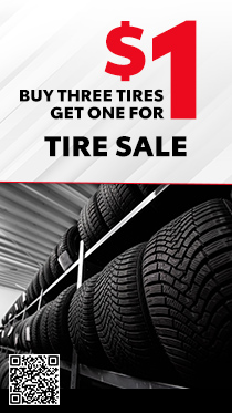 Buy 3 Get 1 for $1 tire sale special