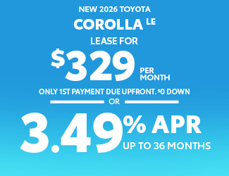 2026 Toyota Corolla LE offer