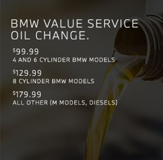 BMW value service oil change