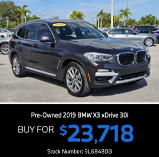 Pre-Owned 2019 BMW X3 xDrive 30i