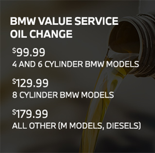 BMW value service oil change