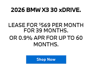 Select 2025 and 2026 BMW X3 30 and M50 models offer