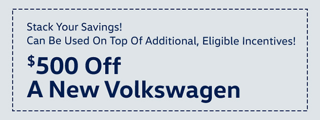 $500 Off New VW