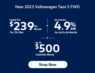 New 2025 Volkswagen Taos offer