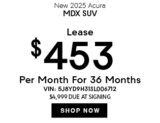 2025 Acura MDX SUV offer