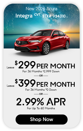 a white 2026 Acura Integra offer