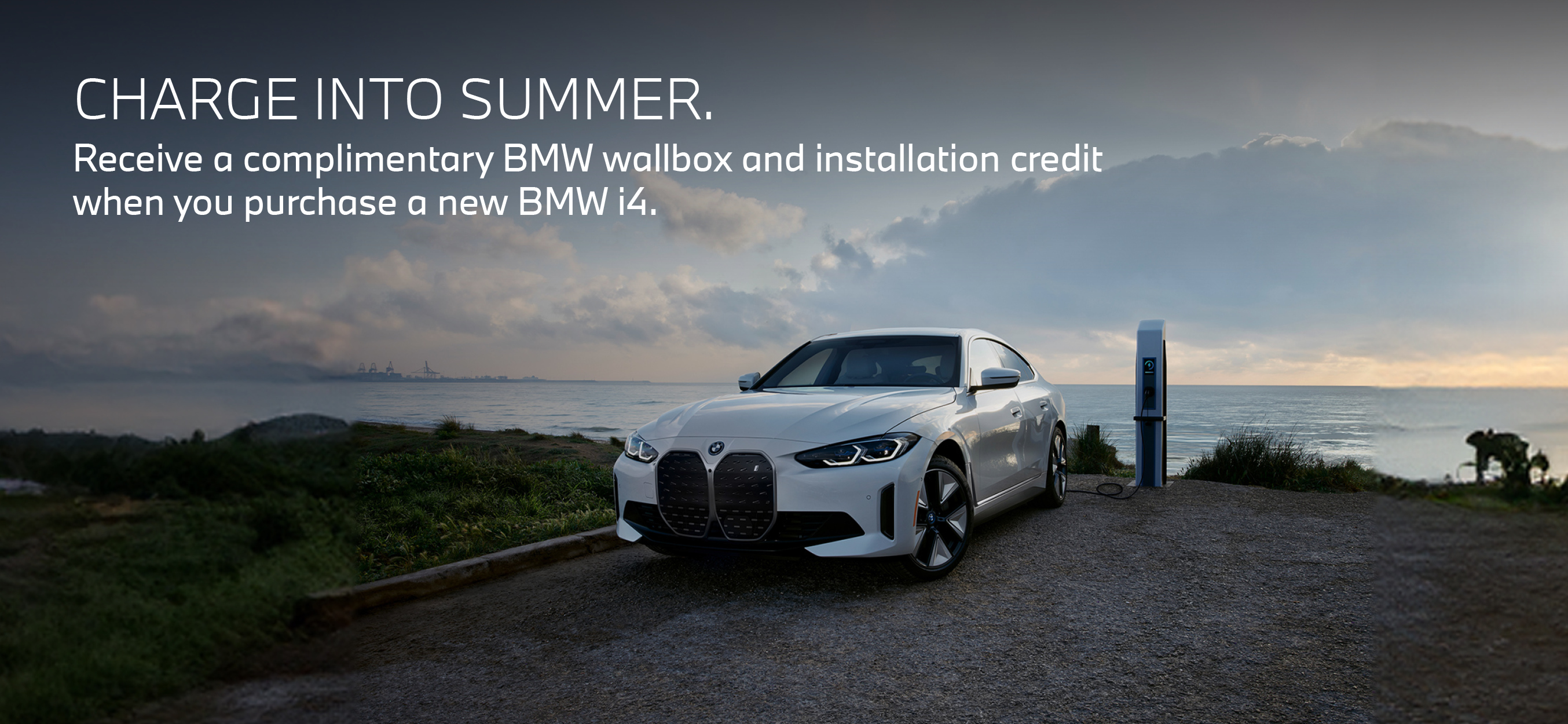 Charge into Summer - Recieve a complimentary BMW wallbox and installation credit when you purchase a new BMW i4