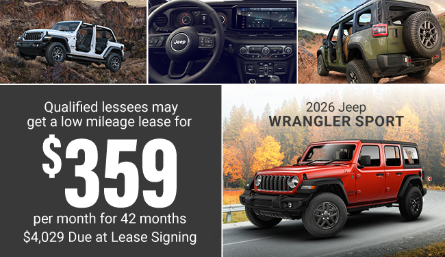 2026 Jeep Wrangler Sport offer