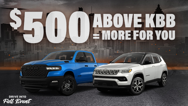 $500 above KBB at Calavan CDJR of West Atlanta