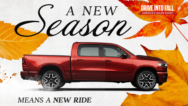 A new Season means a new ride at the Drive into Fall sale at Calavan CDJR of West Atlanta