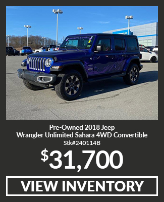 Pre-Owned 2018 Jeep Wrangler Unlimited Sahara 4WD Convertible