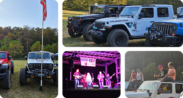 images of jeeps at the Freedom Fest event