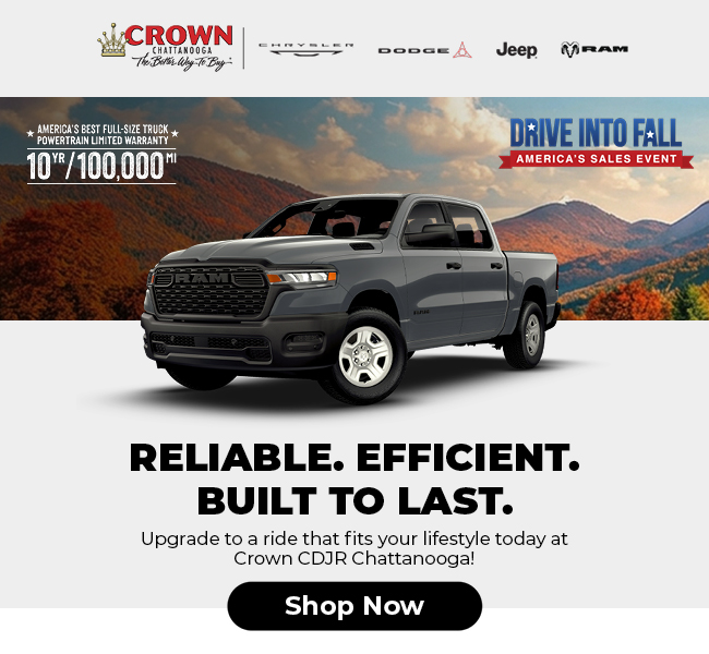 Reliable, efficient, built to last trucks at Crown CDJR Chattanooga