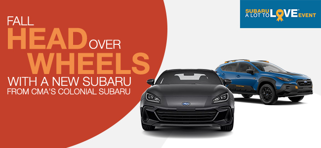 Fall head over wheels with a new Subaru from CMAs Colonial Subaru