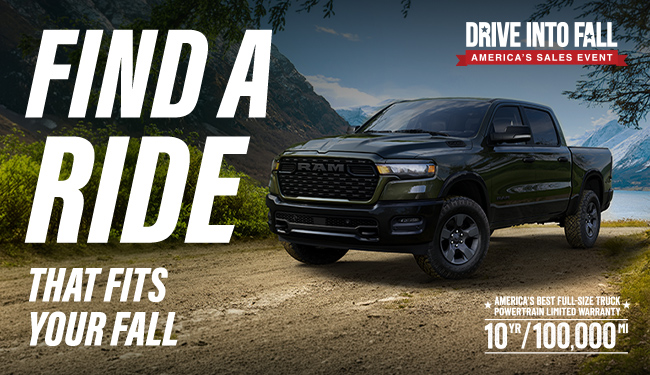 Find a Ride that fits your Fall - Drive Into Fall Americas Sales Event