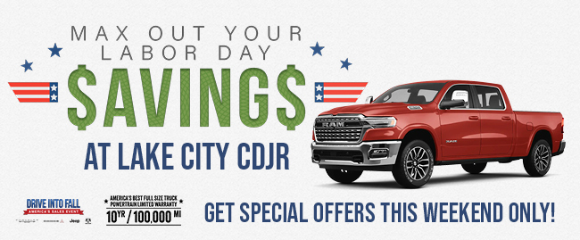 Build your deal at Lake City Chrysler Dodge Jeep Ram