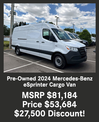 Pre-Owned 2024 Mercedes-Benz eSprinter cargo van offer