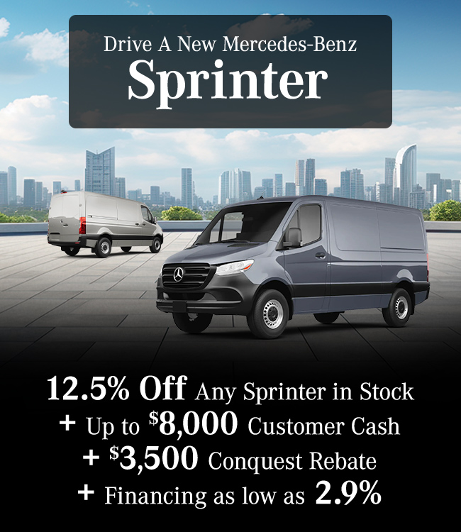 Drive a New Sprinter Van from Mercedes-Benz of St. Petersburg, your preferred Mercedes-Benz dealership