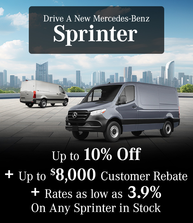 Drive a New Sprinter Van from Mercedes-Benz of St. Petersburg, your preferred Mercedes-Benz dealership