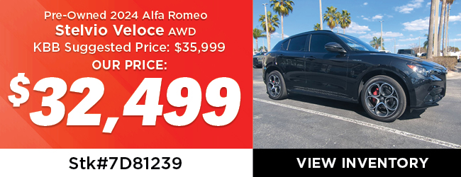 Stelvio pre-owned vehicle offer