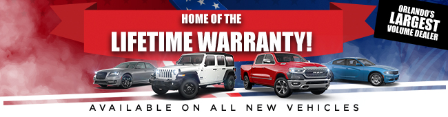 Home of the Lifetime Warranty - available on all new vehicles