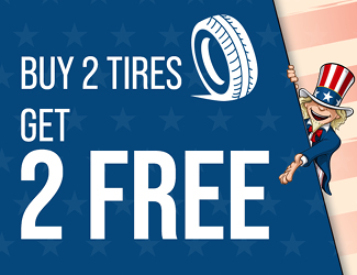 Tire service special - Buy 3 tires get 1 free
