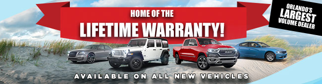 Home of the Lifetime Warranty - available on all new vehicles