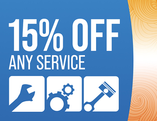 Any Service 15 percent off