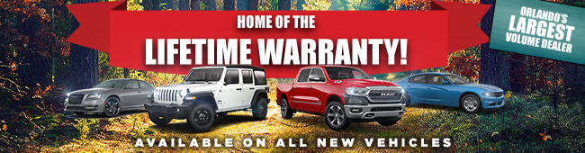 Home of the Lifetime Warranty - available on all new vehicles