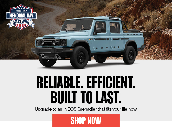 Reliable, efficient, built to last - Upgrade to an INEOS Grenadier that fits your life now