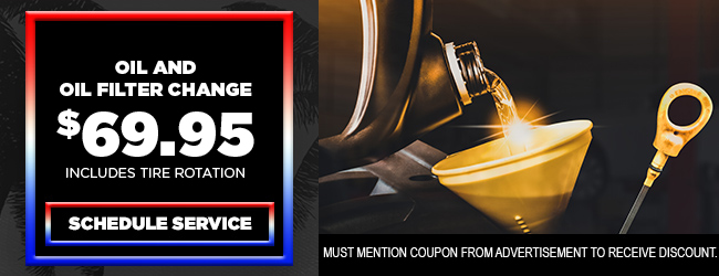 special price on oil change and tire rotation