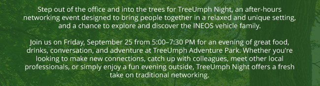 Step out of the office and into the trees for TreUmph Night