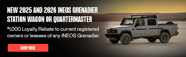 New 2025 and 2026 INEOS Grenadier Station Wagon or Quartermaster offer