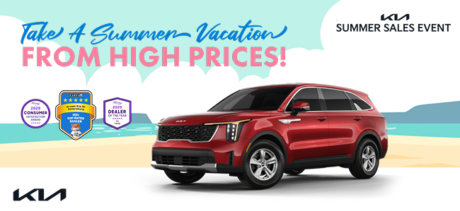Take a summer vacation from high prices - Shop at Crown Kia