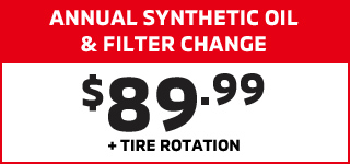 Annual Synthetic Oil and Filter Change special